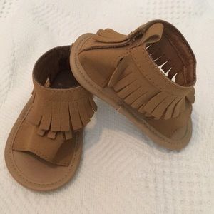 Baby Girl  Brown Fringe Sandals 12-18 Months